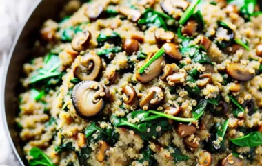 Robin’s Quinoa with Mushrooms and Spinach