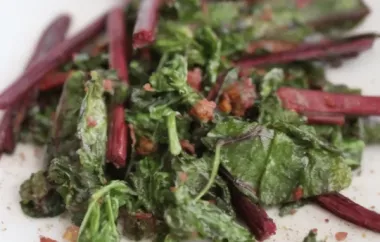 Sauteed Beet Greens and Kale with Bacon and Garlic