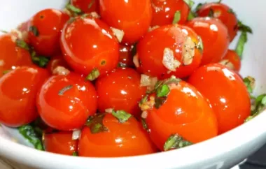 Sauteed Cherry Tomatoes with Garlic and Basil