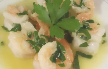 Sauteed Shrimp with Garlic Lemon and White Wine