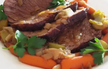 Savor the rich flavors of tender and juicy beef pot roast cooked to perfection in a slow cooker.