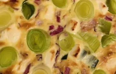 Savory and creamy Goat Cheese and Leek Quiche