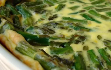 Savory Asparagus Pie with a flaky crust