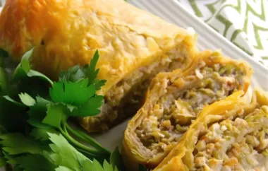 Savory Brussels Sprouts and Feta Pastry Roll