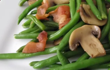 Savory Mushroom and Bacon Green Beans Recipe