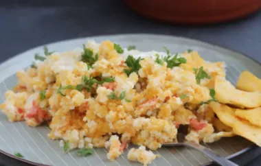 Scrambled Eggs with Mexican-Inspired Chilaquiles