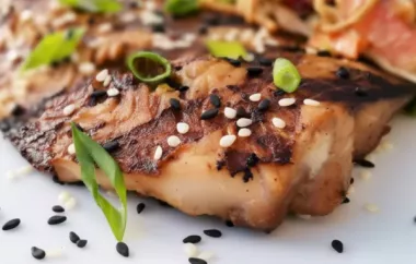 Sesame Grilled Salmon - A Delicious and Healthy Seafood Dish