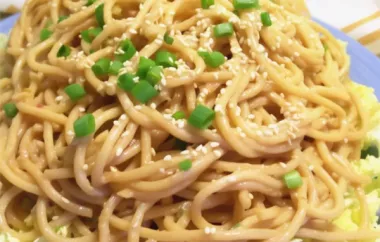 Sesame Noodles: A Flavorful and Easy-to-Make Dish