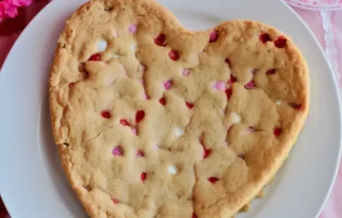 Show your love with this delightful Giant Heart Shaped Pan Cookie!