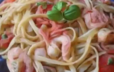 Shrimp Linguine with Tomatoes