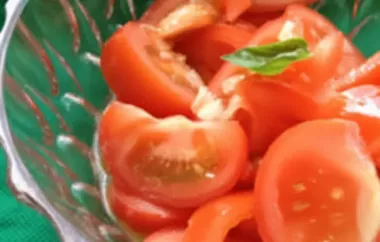 Simple and Delicious Tomato Salad Recipe