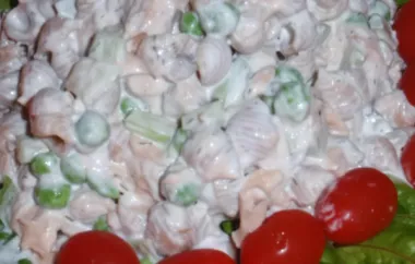 Simple Salmon Whole Wheat Pasta Salad Recipe