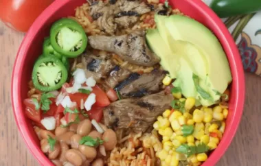 Sizzling Steak Burrito Bowl - A Delicious and Filling Mexican Inspired Dish