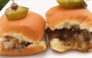 Slider-Style Mini Burgers