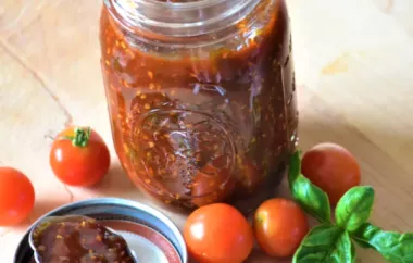 Small-Batch Basil and Cherry Tomato Freezer Jam