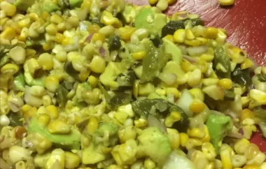 Smoky and savory Grilled Corn and Poblano Salad with a spicy Chipotle Vinaigrette