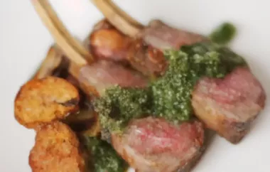 Spice-Crusted Roast Rack of Lamb with Cilantro-Mint Sauce