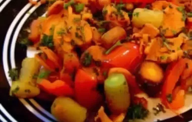 Spice up your dinner with this delicious roasted vegetable medley with chipotle