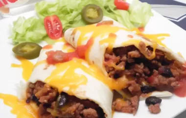 Spice up your dinner with this flavorful Texas-inspired ground turkey burrito recipe