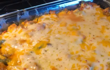 Spice up your keto diet with this delicious chicken and cheese casserole!