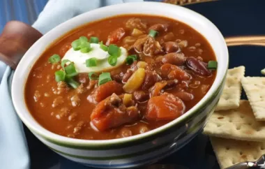 Spice up your meal with Bob's flavorful and hearty chili recipe