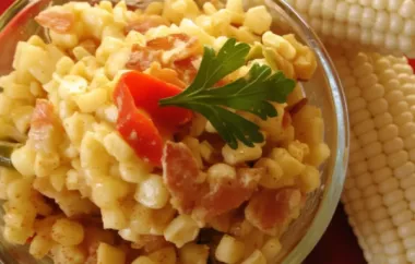 Spice up your meal with this Cajun Corn and Bacon Maque Choux