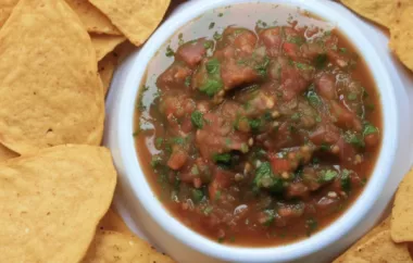 Spice up your snacks with this delicious Air Fryer Roasted Salsa!