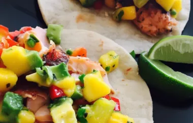 Spice up your taco night with these blackened salmon tacos topped with a refreshing mango avocado salsa.