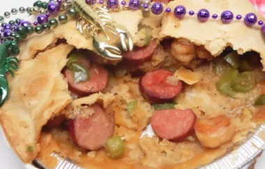 Spicy and comforting Cajun pot pie with a twist of jambalaya flavors.