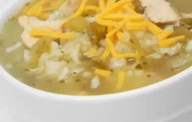 Spicy and comforting Green Chile Chicken and Rice Soup
