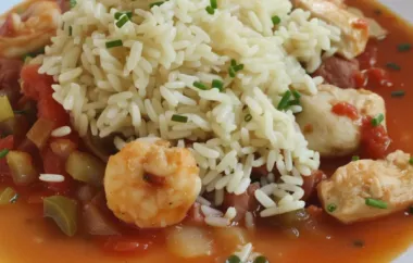 Spicy and Flavorful Andouille Shrimp and Chicken Jambalaya Recipe