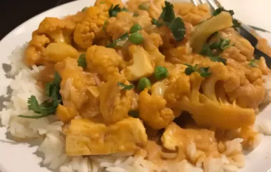 Spicy and flavorful cauliflower and tofu masala