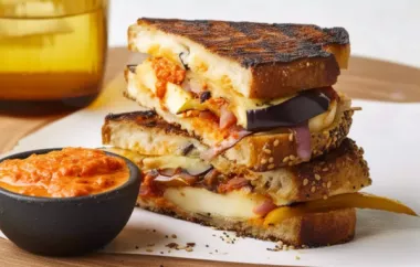 Spicy and flavorful harissa fried halloumi panini