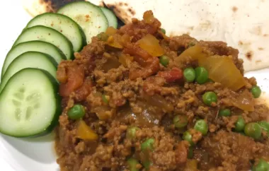 Spicy and flavorful Kheema Matar Beef and Pea Curry
