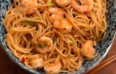 Spicy and flavorful shrimp and noodles in a delicious chili crisp sauce