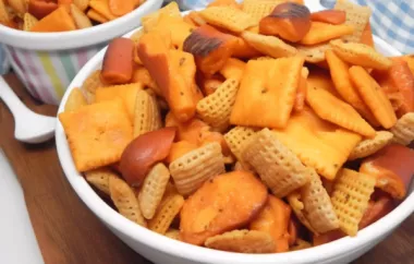 Spicy and savory Buffalo Ranch Snack Mix for a flavorful snack