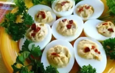 Spicy Bacon Deviled Eggs - A Mouth-Watering Twist on Classic Deviled Eggs