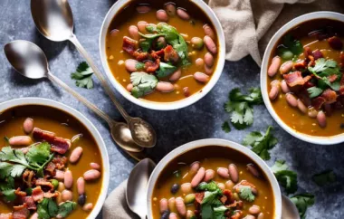 Spicy Bean Soup with Crispy Bacon