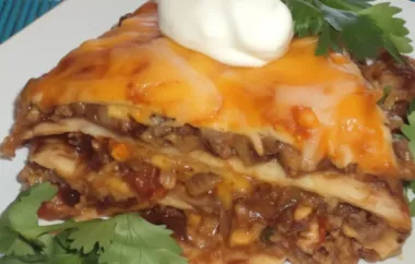 Spicy Beef and Bean Enchilada Pie: A Fiery Twist on a Classic Dish