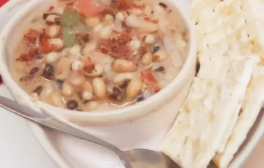 Spicy Black-Eyed Pea Soup with Bacon