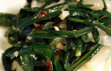 Spicy Dandelion Greens Recipe