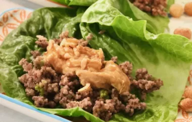 Spicy Ground Beef Cabbage Wraps with Peanut Sauce