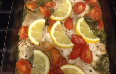 Spicy One-Dish Rockfish with Tomatoes and Herbs