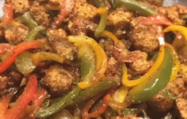 Spicy Sausage and Peppers over Rice