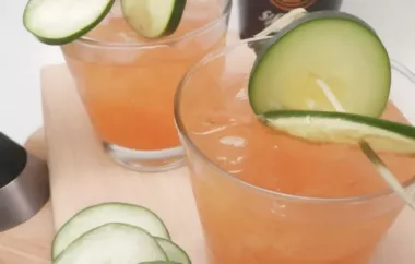 Spicy Sparkling Cucumber Cocktail