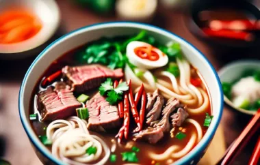 Spicy Vietnamese Beef Noodle Soup Recipe