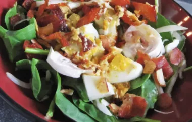 Spinach Salad With Warm Bacon Mustard Dressing