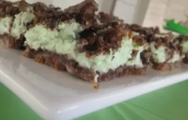 St. Patrick's Chocolate Mint Cheesecake Bars