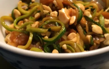 Sticky Peanut Zoodles - A Delicious and Healthy Asian-inspired Dish