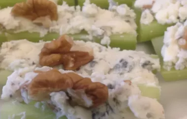 Stuffed Celery Appetizer with Gorgonzola and Walnuts